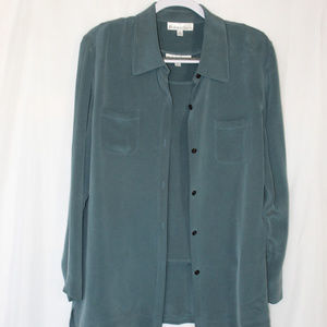 Dressbarn 100% Silk Tank with Blouse Gorgeous